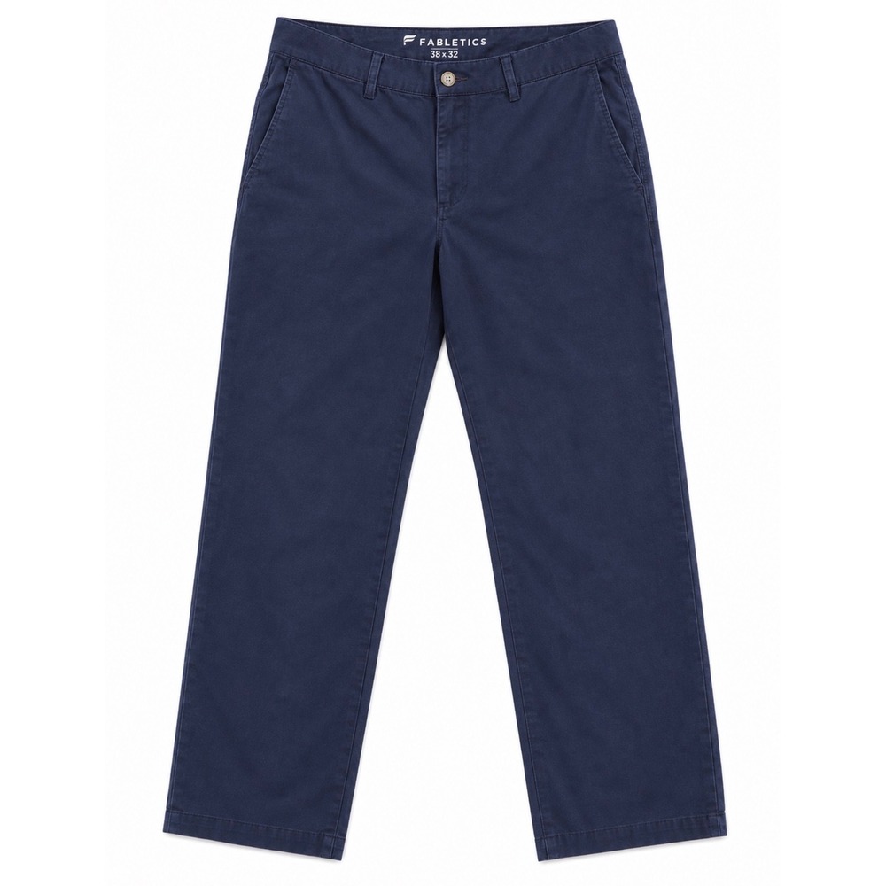 Fabletics Chino Pants Mens 38x30 Navy Blue Golf Work Stretch Technical Wear
